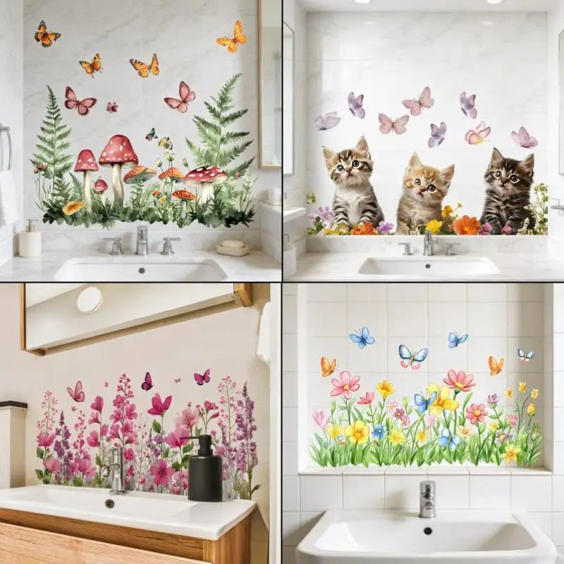 Watercolor Mushroom Wall Sticker – Removable Waterproof Decal Wall Decal Sticker Nixie