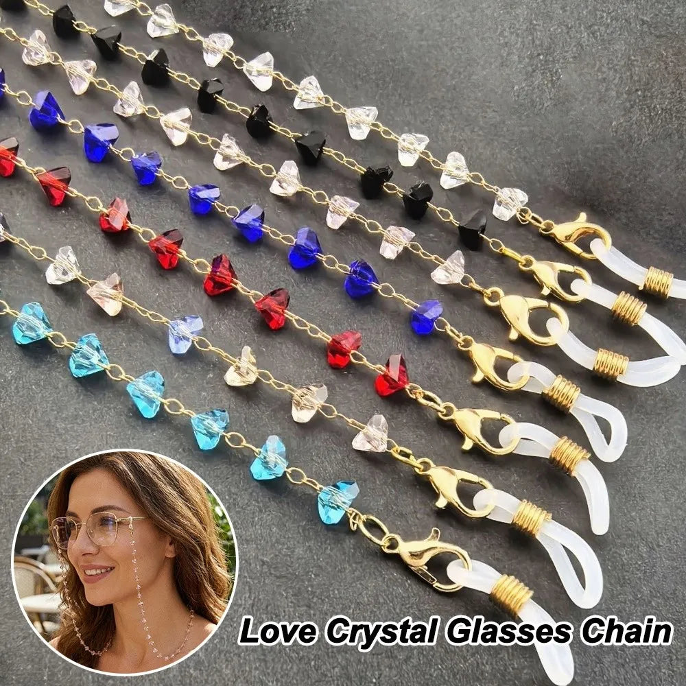 Triangle Crystal Glasses Chain – Anti-Drop Eyeglass Necklace Strap Eyeglass Chain Nixie