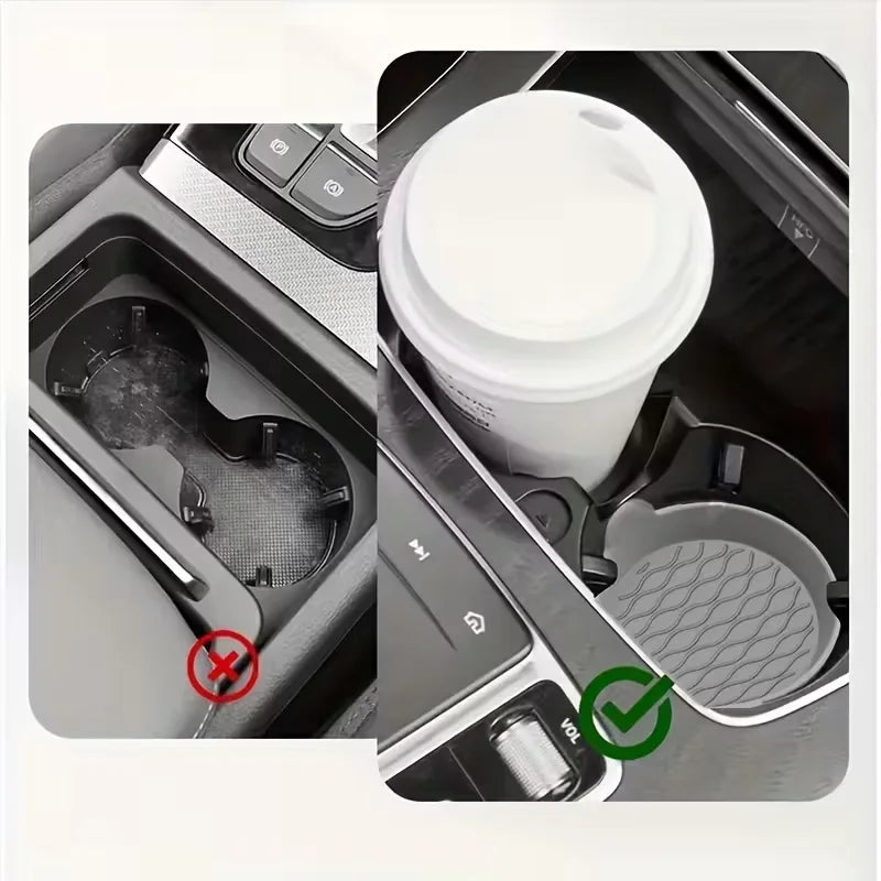 2-Piece Silicone Car Cup Holder Coasters – Non-Slip, Heat-Resistant Car Cup Holder Coasters Nixie
