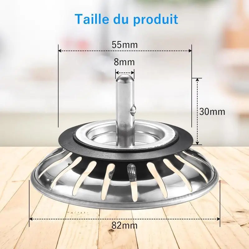 82mm Stainless Steel Sink Drain Strainer & Hair Catcher Sink Drain Strainer Nixie