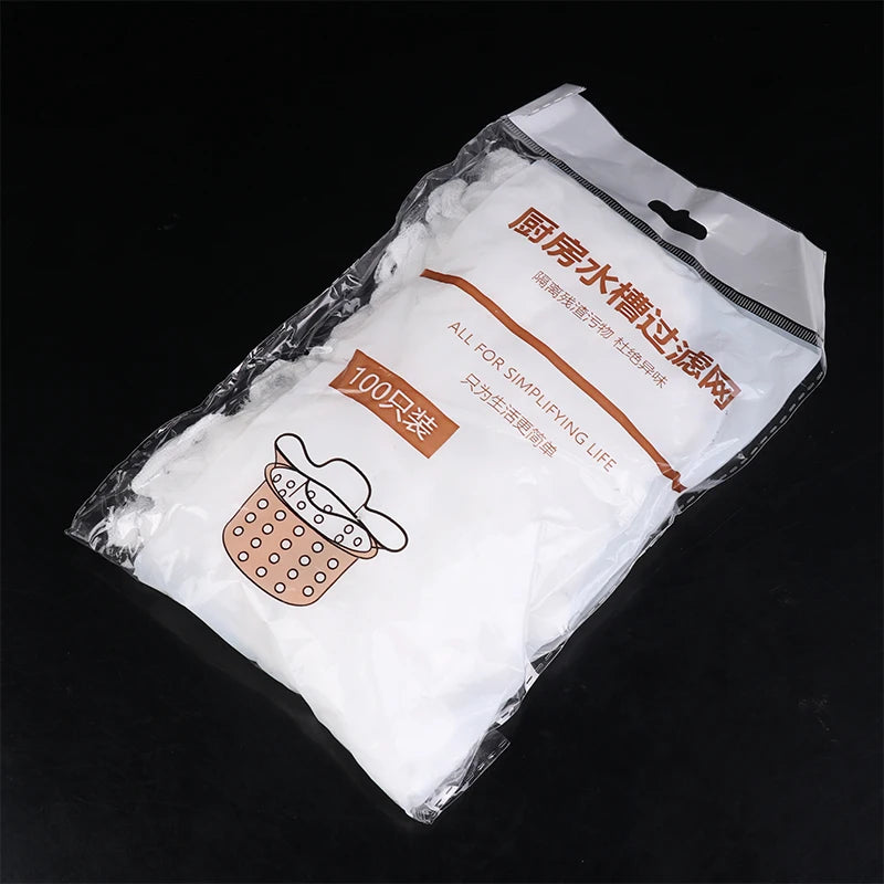 100Pcs Disposable Sink Strainer Bags – Drain Hair & Food Filter Sink Strainer Bags Nixie