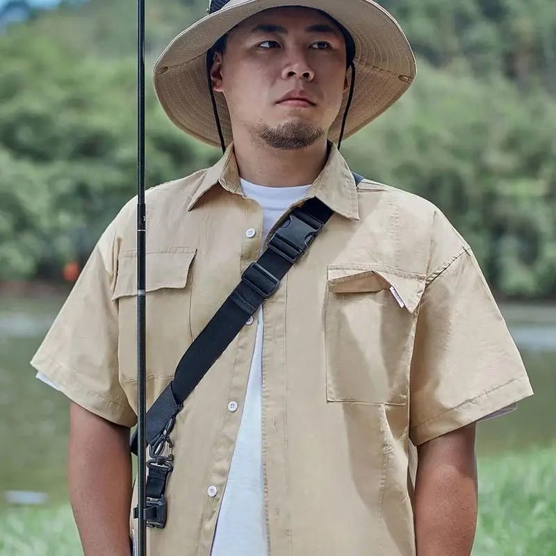 Wearable Fishing Rod Holder Clips with Adjustable Strap Fishing Rod Holder Nixie