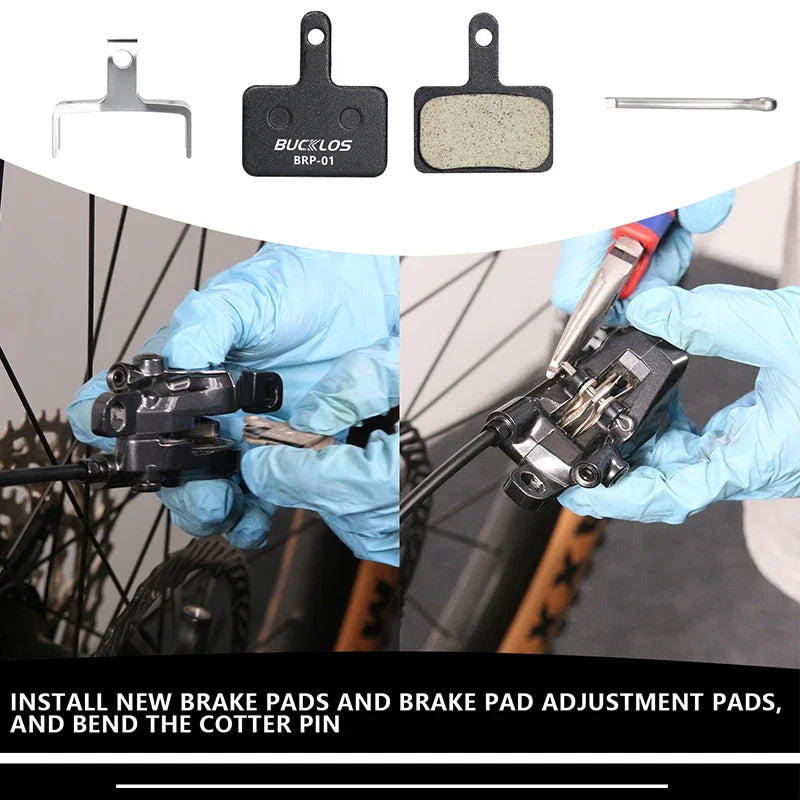 BUCKLOS Resin Disc Brake Pads for Shimano MT200 B01S Disc Brake Pads Nixie