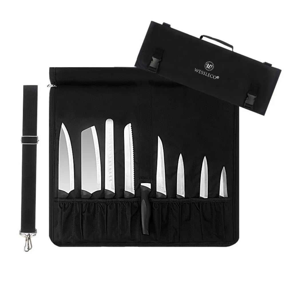 Oxford Chef Knife Roll Bag – Large Capacity & Shoulder Strap