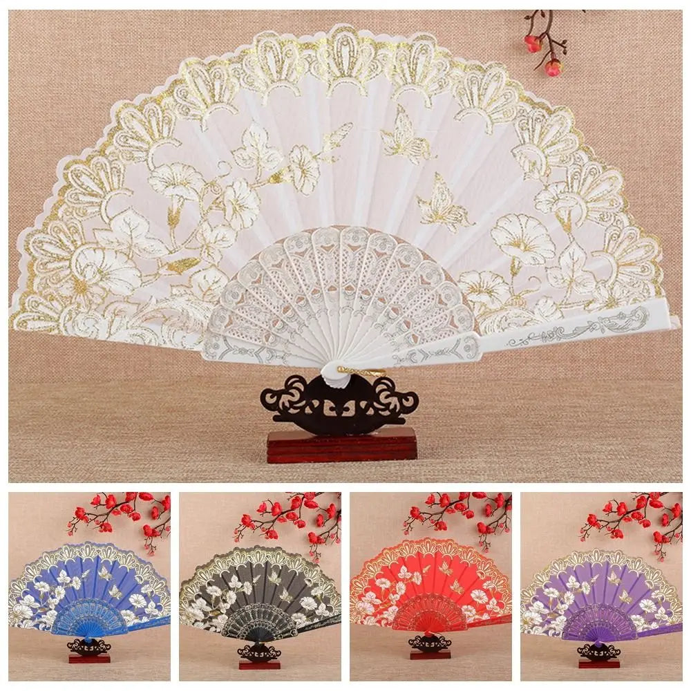 Chinese Antique Folding Fan – Floral Dance & Home Decor Fan Decorative Folding Fan Nixie