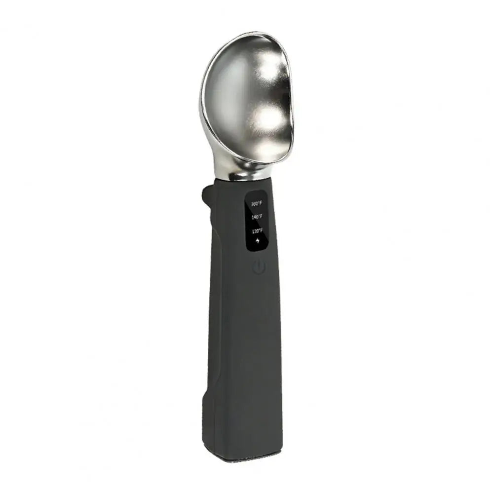 Electric Heated Ice Cream Scoop – LED Display & USB-C Rechargeable Electric Ice Cream Scoop Nixie Black