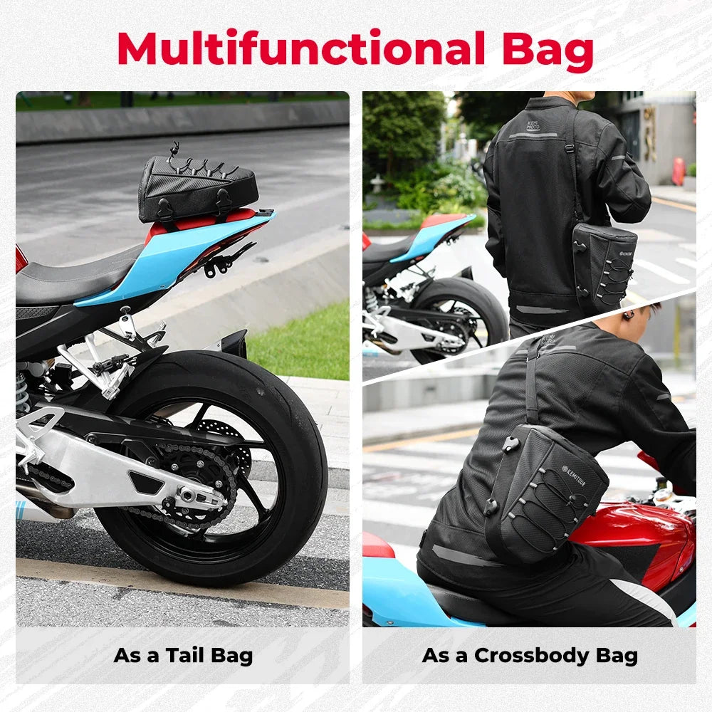 KEMITOUR Waterproof Motorcycle Tail Bag | PVC Rear Seat Bag Motorcycle Tail Bag Nixie