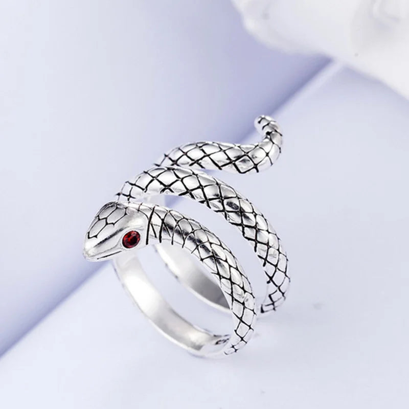 Vintage Punk Adjustable Ring – Eagle Tiger Snake Charm Fashion Ring Nixie