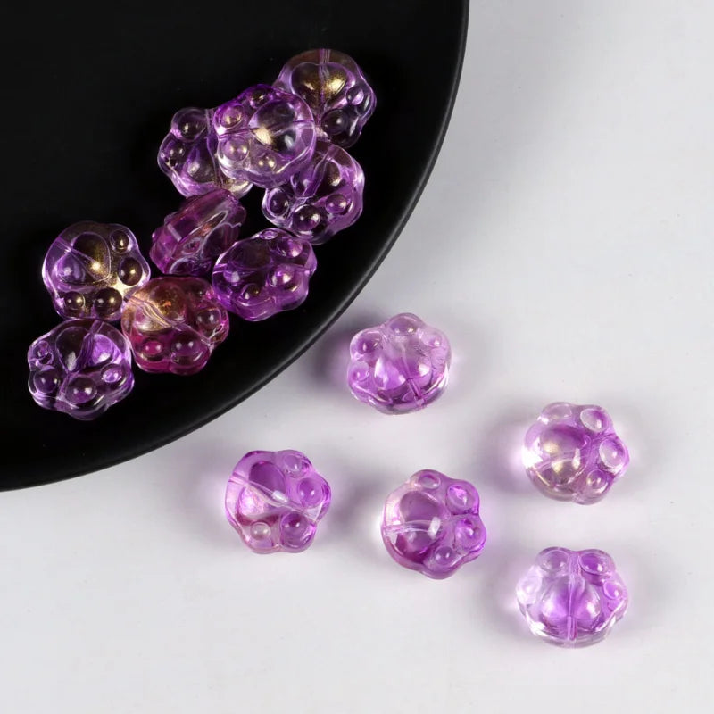 20pcs Cat Claw Glass Beads 13x15mm DIY Jewelry Making DIY Jewelry Beads Nixie