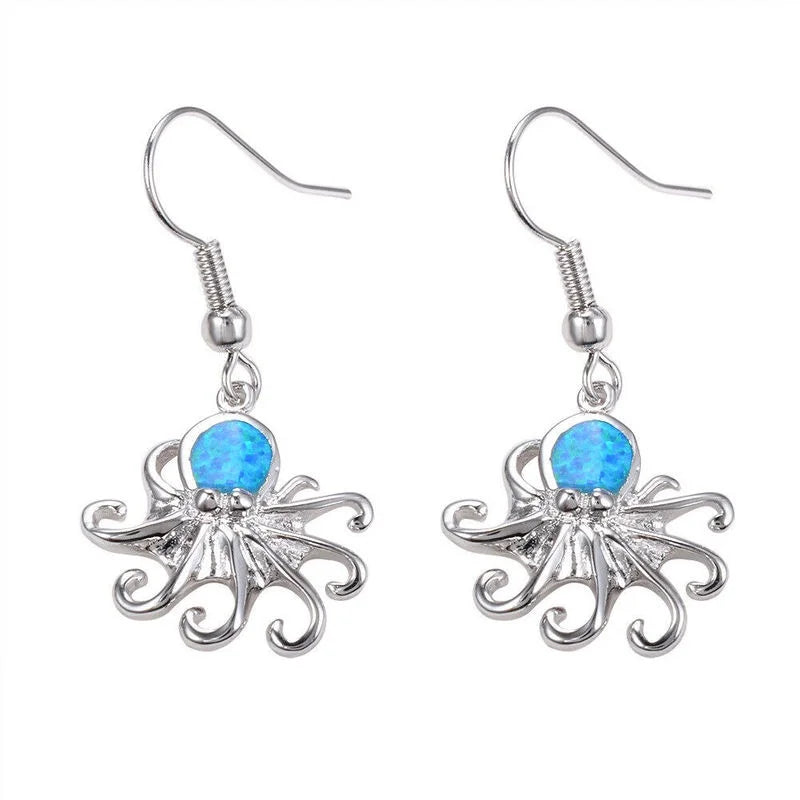 Octopus Crystal Dangle Earrings | Vintage Geometric Fashion Crystal Dangle Earrings Nixie