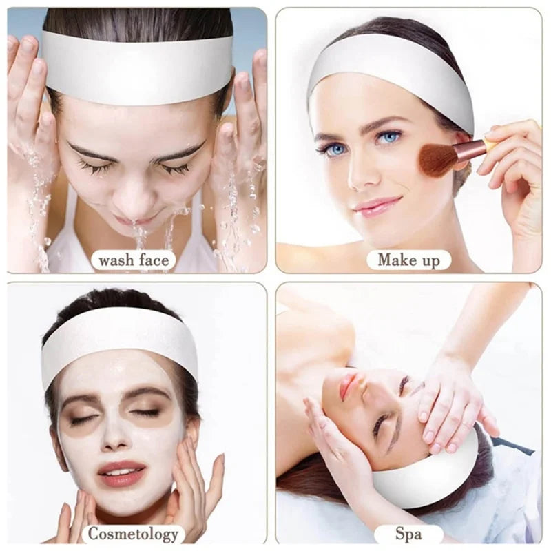 Disposable Facial Headbands Non-Woven SPA Wrap 10/50/100pcs