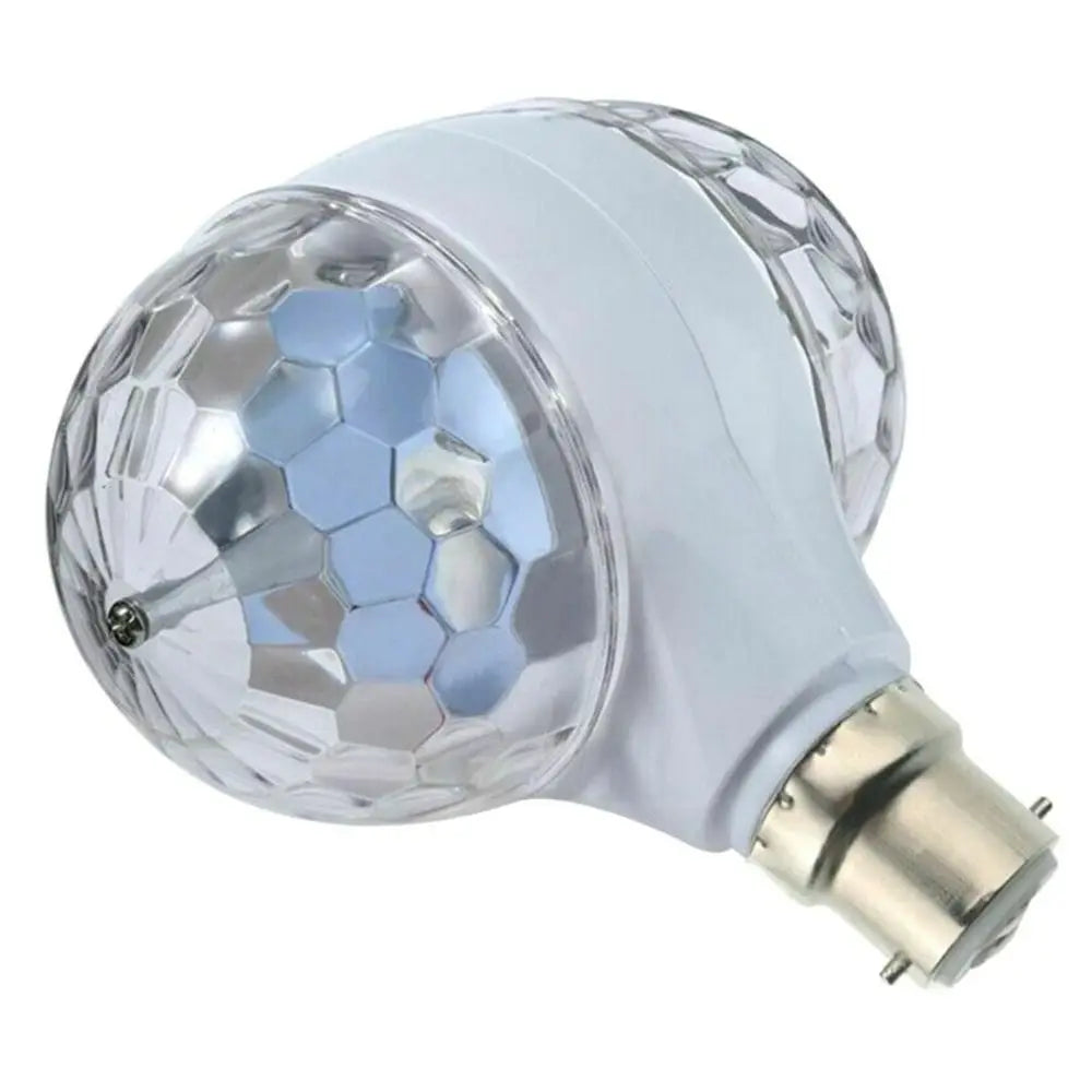 6W LED Rotating Crystal Ball Disco Bulb B22 E27 Stage Light