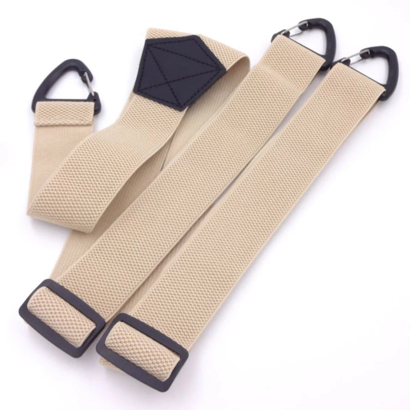 Hidden Y-Back Suspenders – Adjustable Elastic Braces, 4cm Wide Elastic Suspenders Nixie Beige