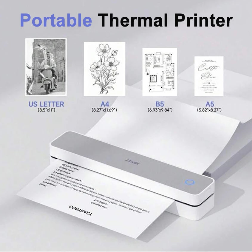 HPRT MT610/MT610Pro Portable A4 Inkless Thermal Printer Portable Thermal Printer Nixie