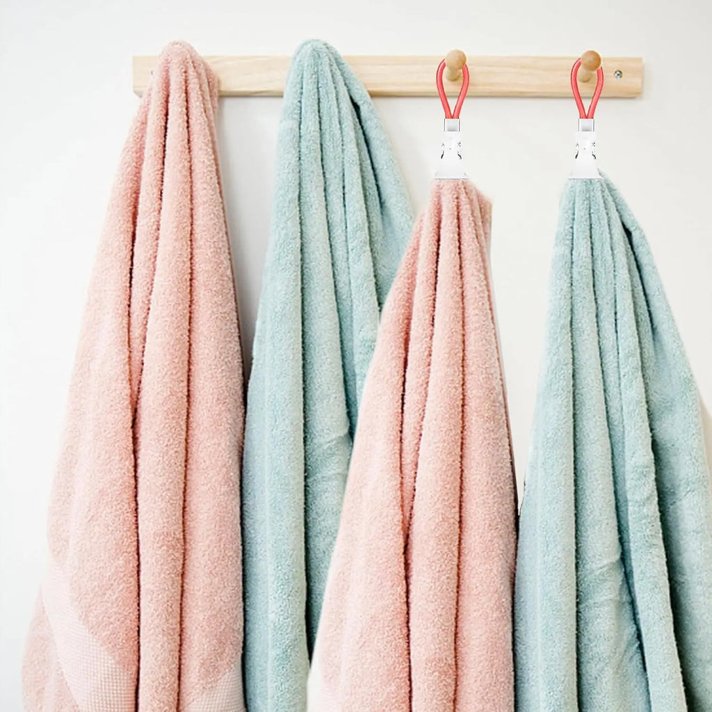 5-Pack Colorful Metal Towel Hanging Clips & Hook Organizer Towel Hanging Clips Nixie