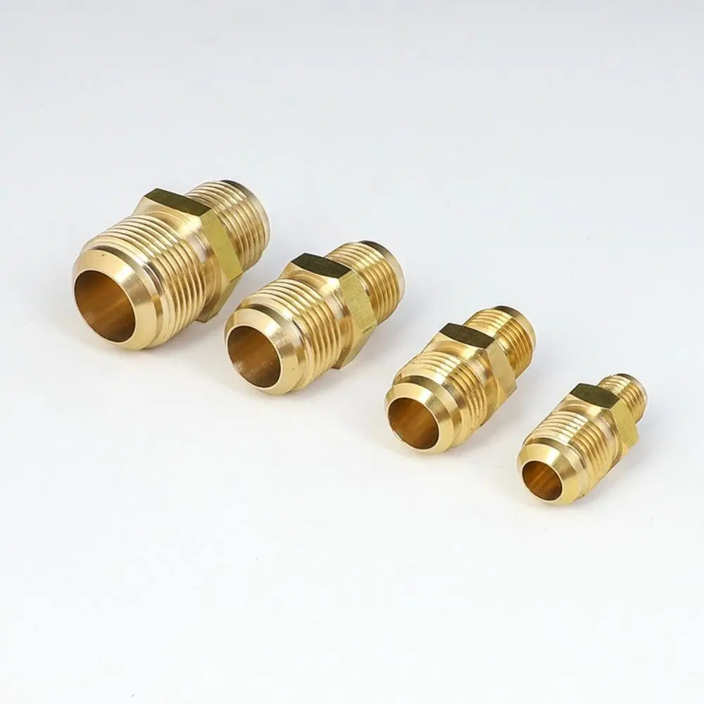 Brass Male-to-Male Pipe Fitting | 45° Flare Gas Adapter 1/4"–3/4" Brass Pipe Fitting Nixie