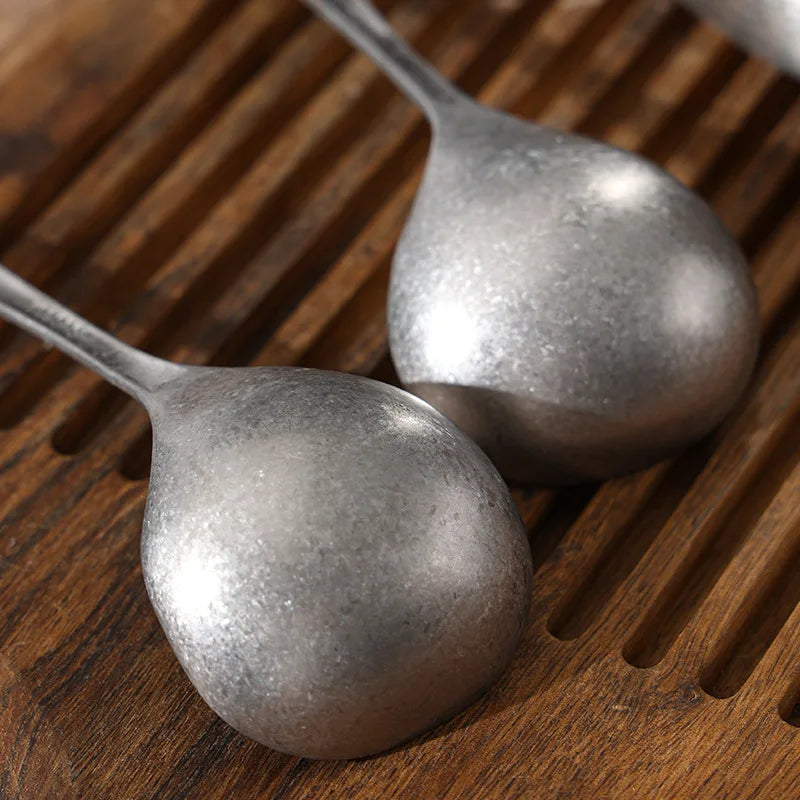 Vintage Industrial 304 Stainless Steel Soup & Rice Spoon Stainless Steel Spoon Nixie