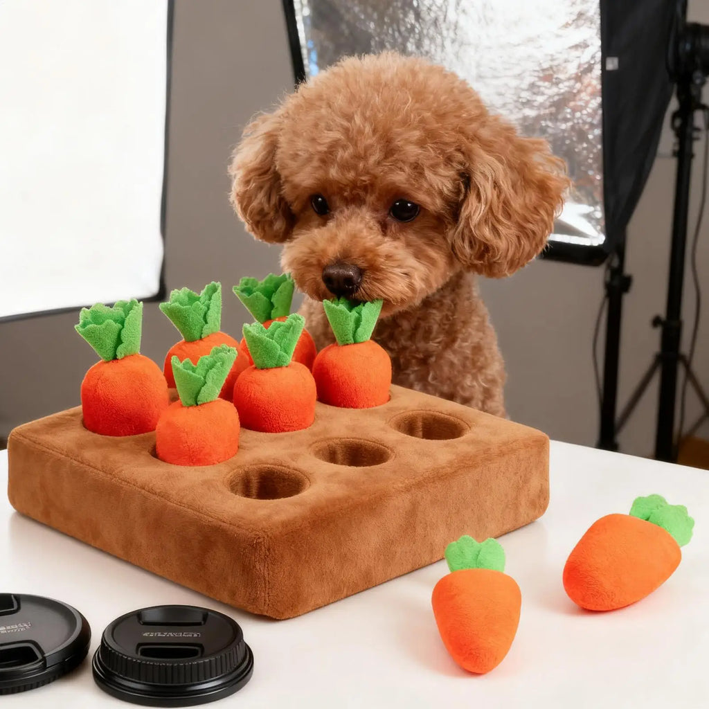 Dog Snuffle Mat Carrot Puzzle Interactive Nosework Toy