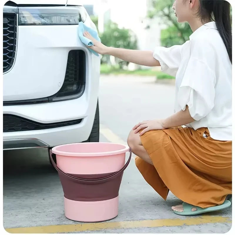 Portable Folding Bucket 5/10/17L – Camping, Car Wash & Fishing Folding Bucket Nixie