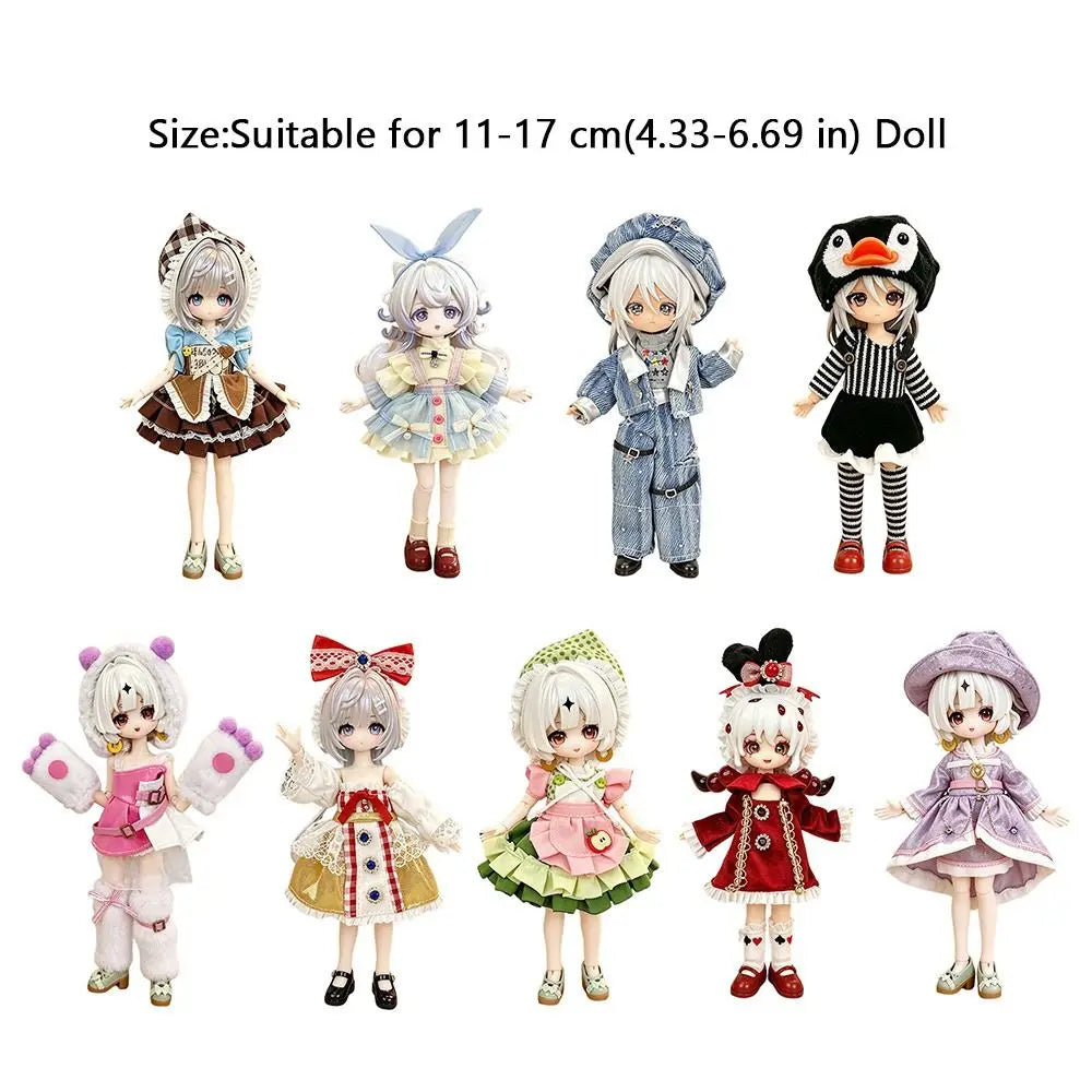 BJD OB11 Doll Clothes Set – Chinese Style Dress Up 11–17cm Doll Clothes Set Nixie