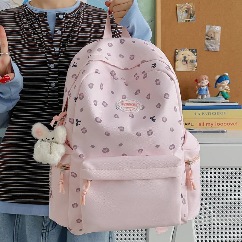 Japanese Style Large Capacity Nylon Student Backpack | Nixie Student Backpack Nixie BB-670-Pink