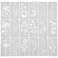 12pc Reusable Wildflower Stencils – DIY Floral Painting Templates Painting Stencil Set Nixie 7.5x15cm 18Pcs A