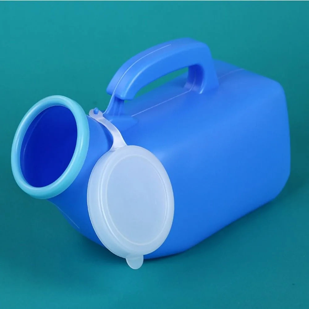 Portable Urinal Bottle with Lid – 1000ml Travel Night Pot Portable Urinal Bottle Nixie 1200ML-Blue A