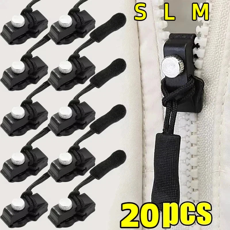 Universal Zipper Repair Kit – Replacement Slider Pull, 3–60 Pcs