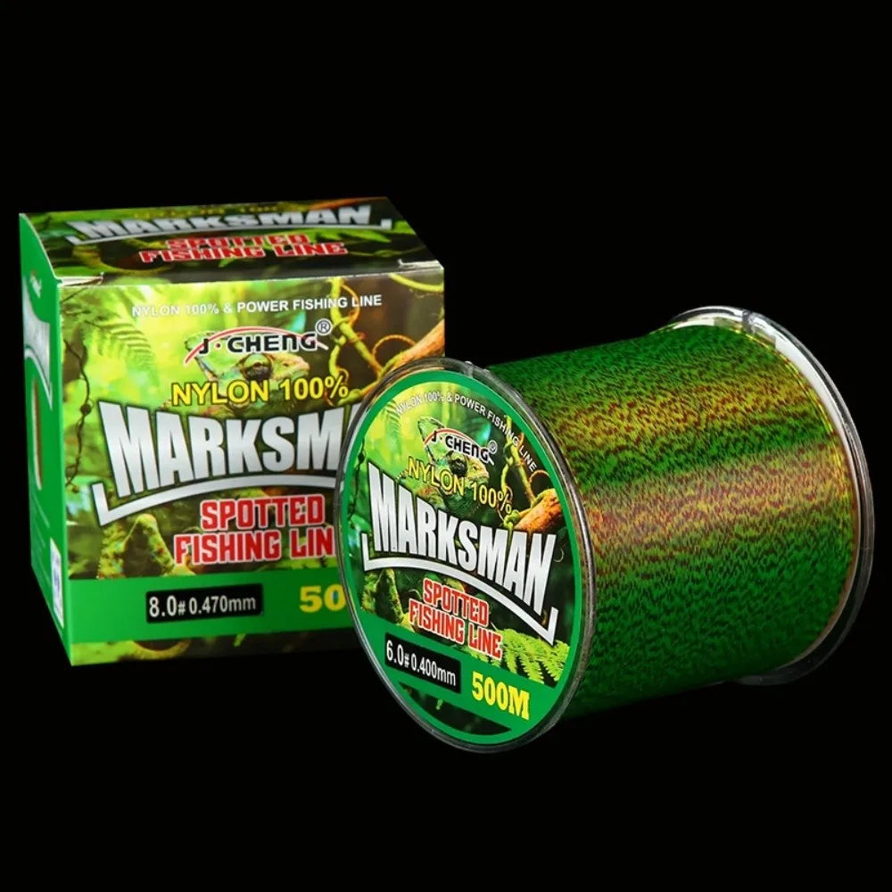 500m Fluorocarbon Coated Fishing Line – 3D Spotted Stealth Design Monofilament Fishing Line Nixie 8.0