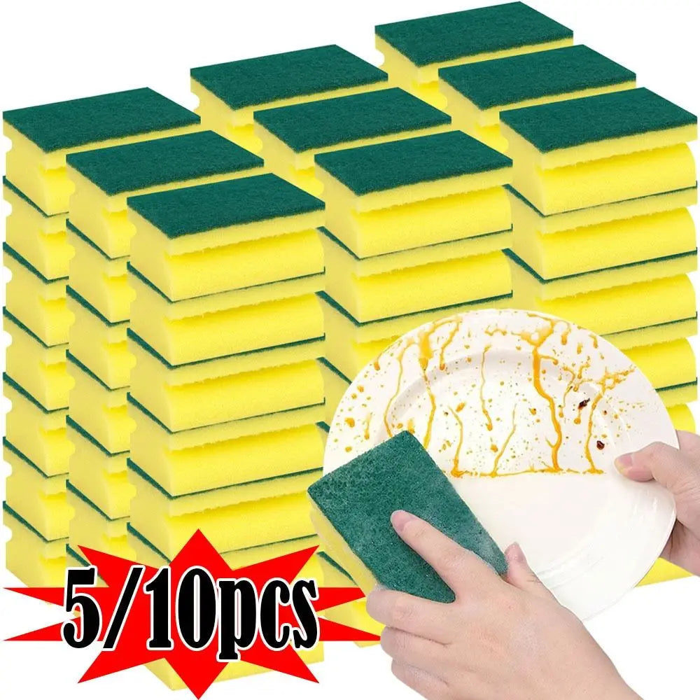 Double-Sided Dishwashing Sponge Scouring Pad Set 5/10 Pcs