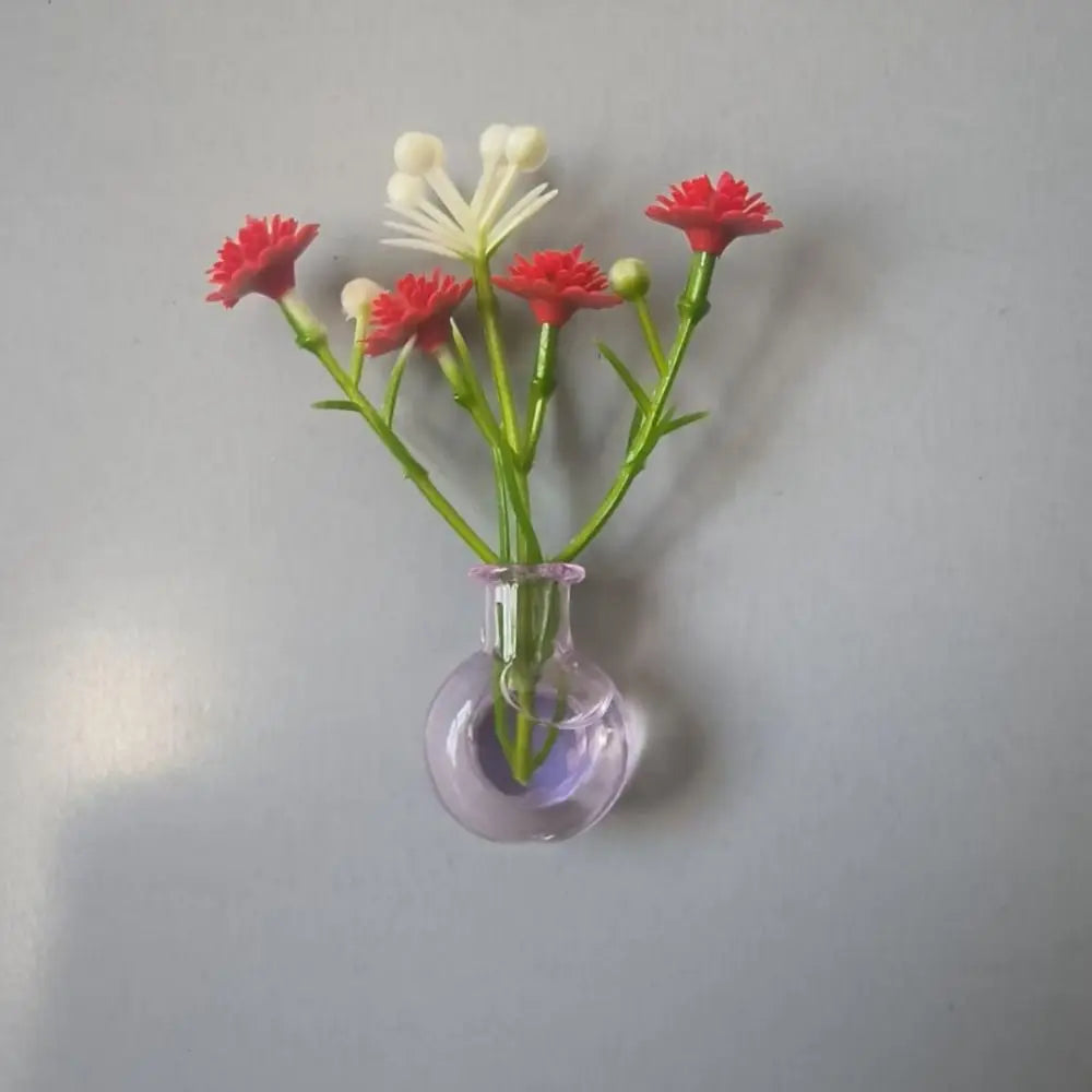 Mini Magnetic Wall Vase with Artificial Flowers – DIY Décor
