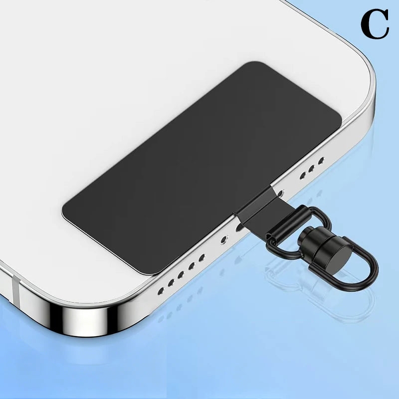 Steel Phone Lanyard Patch Clip – Anti-Drop Metal Strap Tab