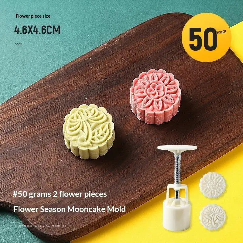 DIY Mooncake Mold Hand Press Pastry Embossing Tool Set Pastry Baking Mold Nixie A1