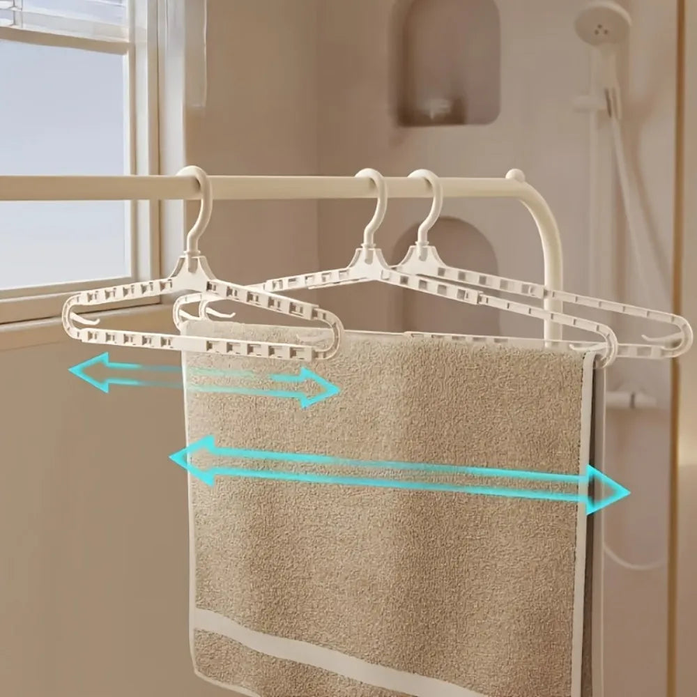 2PCS Pull-Out Telescopic Hanger – 360° Rotatable Drying Rack