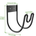 Wall Mounted Metal Garden Hose Hanger – Rust-Proof Hook Garden Hose Hanger Nixie Black