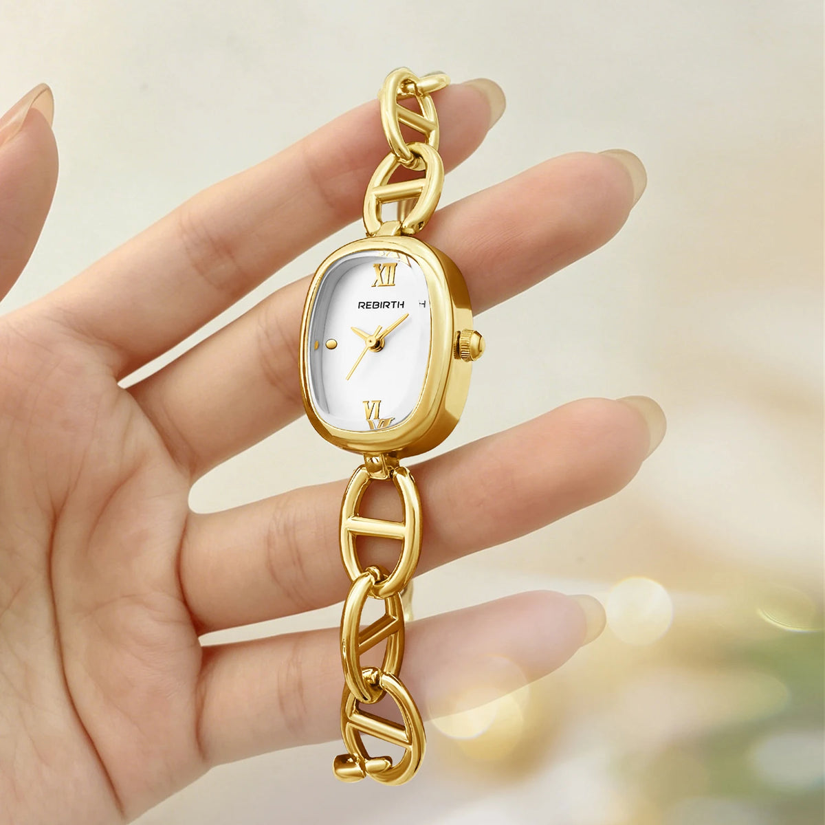 REBIRTH Women's Bohemian Retro Quartz Watch | Light Luxury Women's Quartz Watch Nixie