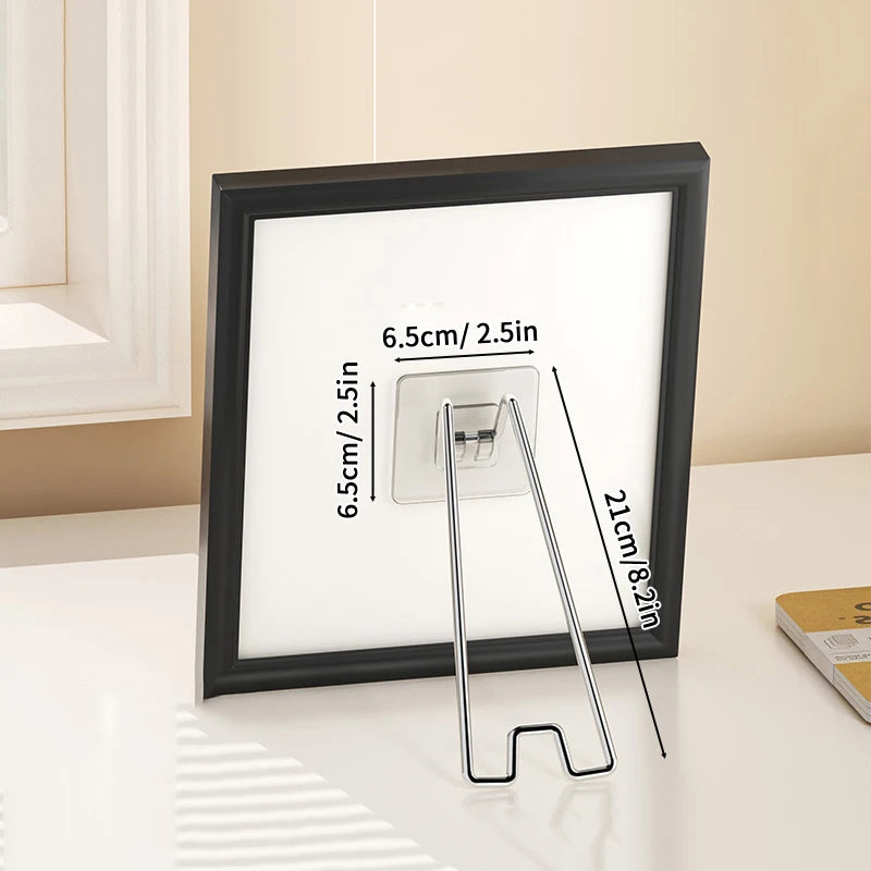 No-Drill Metal Photo Frame Stand Desktop Display Bracket