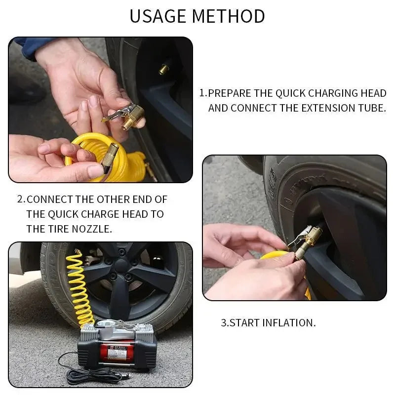 8mm Tire Air Chuck Inflator Valve Clip Clamp Connector Adapter Tire Inflator Adapter Nixie