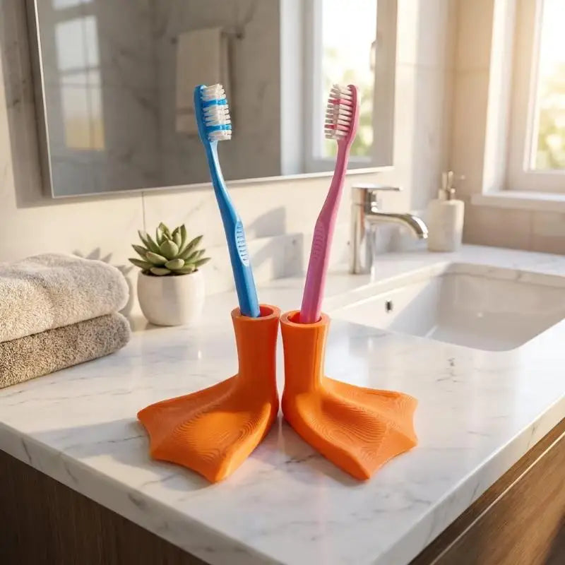 Duck Paw Toothbrush Holder – Cute Kids Bathroom Organizer Toothbrush Holder Nixie