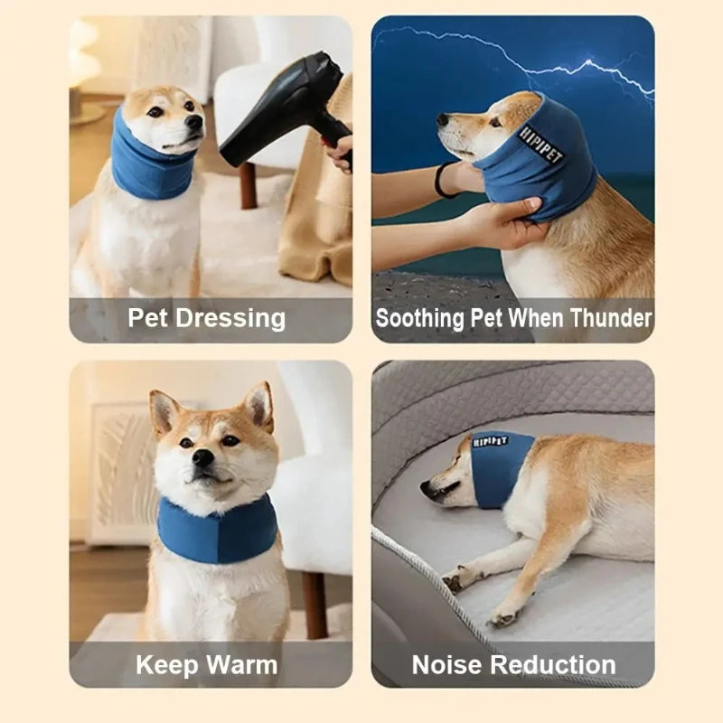 Dog Calming Earmuffs Snood – Noise-Reducing Pet Ear Cover Pet Grooming Accessory Nixie