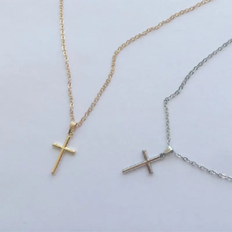2pcs Unisex Pendant Necklace Set – Gold & Silver Alloy Pendant Necklace Set Nixie