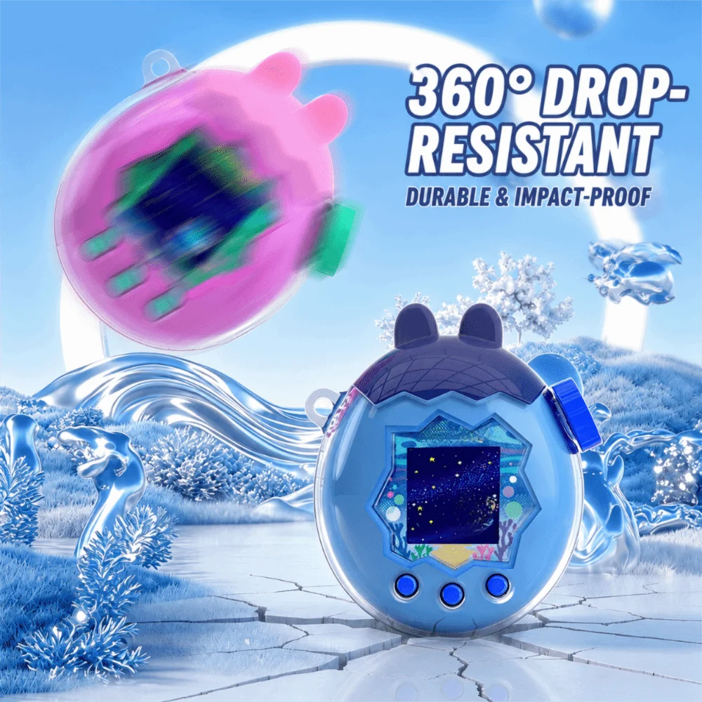 Clear PC Protective Case with Wings for Tamagotchi Paradise Virtual Pet Case Nixie