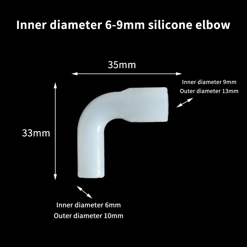 Silicone Elbow Pipe Connector for Garden & Aquarium Tubing Pipe Elbow Connector Nixie A2