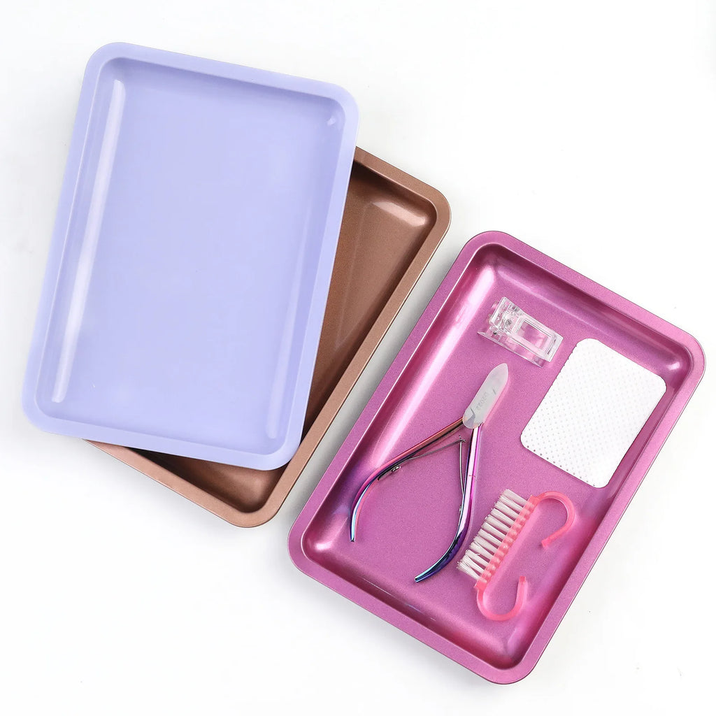 Stainless Steel Nail Art Storage Tray | Manicure Organizer Nail Art Organizer Tray Nixie
