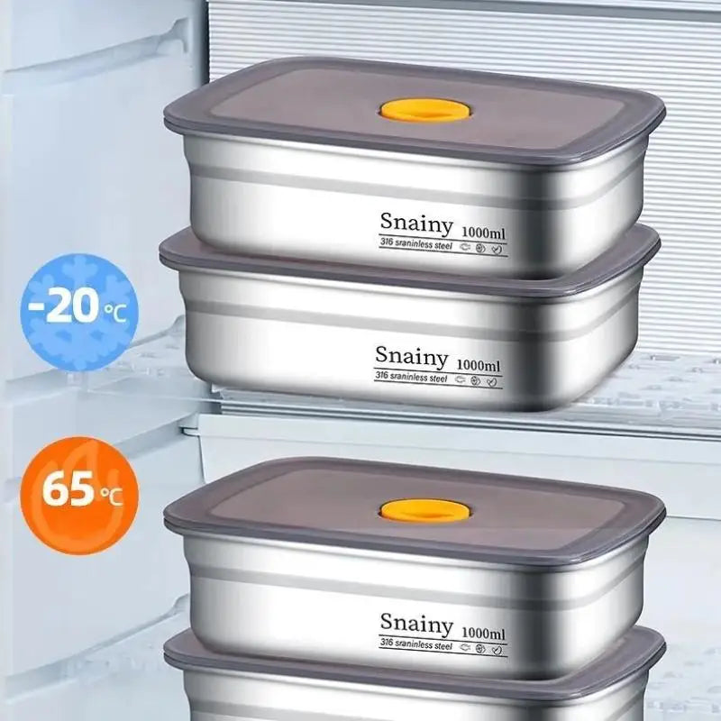 Stainless Steel Leakproof Lunch Box 600/1000/1500ml Food Container Lunch Box Container Nixie