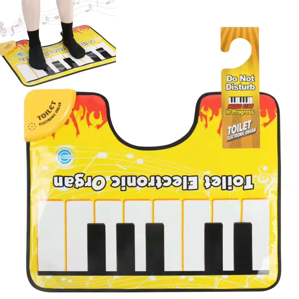 Toilet Piano Mat – Musical Keyboard Bathroom Floor Mat Novelty Bath Mat Nixie