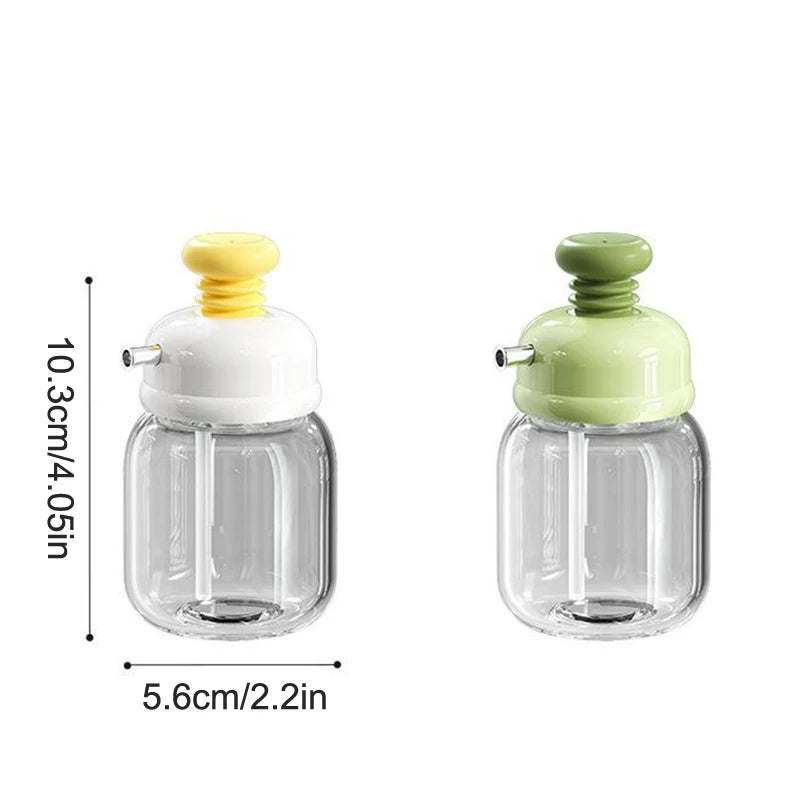 100ml Glass Press Oil Dispenser Bottle | Metered Seasoning Storage Oil Dispenser Bottle Nixie