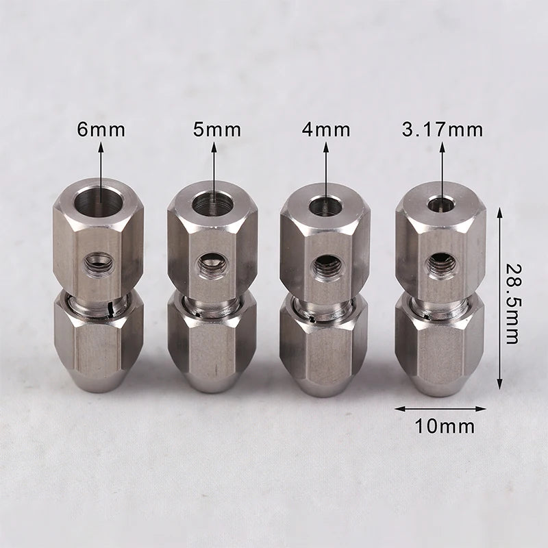 Stainless Steel Flex Collet Coupler 3.17–6MM | RC Boat Parts RC Boat Coupler Nixie