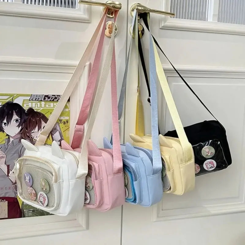 Japanese Transparent Itabag Y2K Nylon Crossbody Shoulder Bag Crossbody Shoulder Bag Nixie