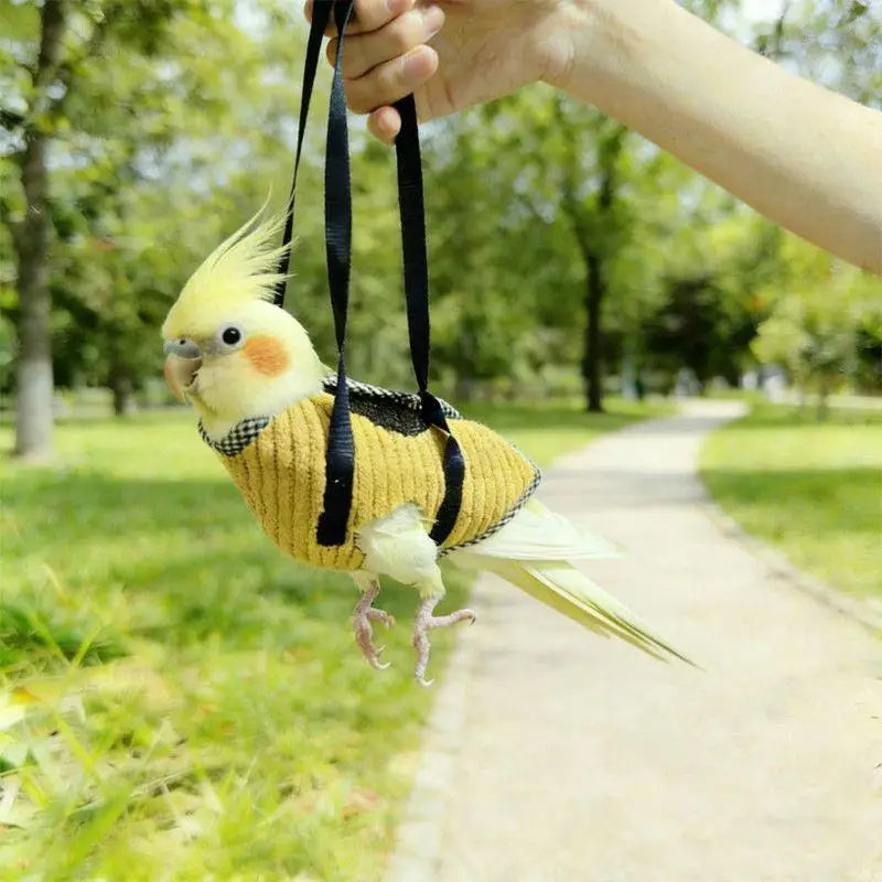 Anti-Escape Parrot Vest Carrier – Breathable Bird Harness S–XL Bird Vest Carrier Nixie